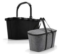 reisenthel carrybag mit coolerbag Einkaufkorb Einkaufstasche Isobag Isotasche Kühltasche Kühlkorb (Frame Black + Twist Silver)