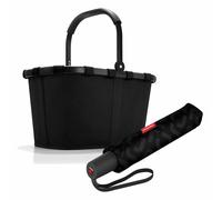 reisenthel carrybag mit umbrella pocket duomatic Set, Einkaufskorb, Regenschirm, Frame Black, 22 L, 2-tlg. - Polyester RT0BK7040_DUO