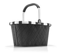 reisenthel carrybag rhombus black- Stabiler Einkaufskorb mit viel Stauraum und praktischer Innentasche - Elegantes und wasserabweisendes Design