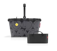 reisenthel Carrybag Smiley Grey + Organizer Black - Funktionaler Taschen-Organizer: Für noch mehr Ordnung in Ihrer reisenthel Einkaufskorb