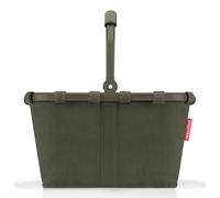 reisenthel carrybag XS kleiner Einkaufskorb 5 l cord dark matcha | Innentasche mit Reißverschluss, ummantelter Klappgriff, Standfüße, bis 8 kg belastbar