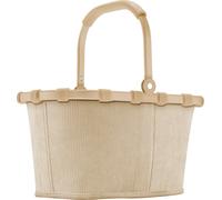 reisenthel carrybag XS frame cord sand - Stabiler Einkaufskorb mit praktischer Innentasche - Elegantes und wasserabweisendes Design
