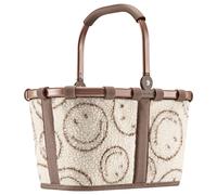 reisenthel carrybag XS smiley® teddy chocolate - Stabiler Einkaufskorb mit praktischer Innentasche - Elegantes und wasserabweisendes Design