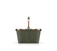 reisenthel carrybag XS frame gold forest - Stabiler Einkaufskorb mit praktischer Innentasche - Elegantes und wasserabweisendes Design
