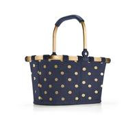 reisenthel carrybag XS Frame metallic dots Blue- Kleiner Stabiler Korb im XS Format Kleiner Variante der Einkaufsikone praktische Innentasche - Elegantes, wasserabweisendes Design