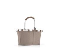 reisenthel carrybag XS herringbone mokka - kleiner stabiler Korb im XS Format kleiner Variante der Einkaufsikone praktische Innentasche - Elegantes, wasserabweisendes Design