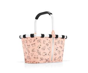 reisenthel carrybag XS kids - Stabiler Einkaufskorb XS im Kids Design mit praktischer Innentasche und reflektierenden Streifen - Namensschild auf der Innenseite - wasserabweisendes Design rose