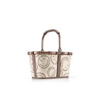 reisenthel carrybag XS smiley® teddy chocolate - Stabiler Einkaufskorb mit praktischer Innentasche - Elegantes und wasserabweisendes Design