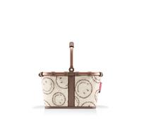 reisenthel carrybag XS smiley® teddy chocolate - Stabiler Einkaufskorb mit praktischer Innentasche - Elegantes und wasserabweisendes Design