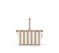 reisenthel carrybag XS summerstripes coffee - Stabiler Einkaufskorb mit praktischer Innentasche - Elegantes und wasserabweisendes Design