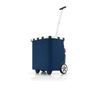 reisenthel carrycruiser in Dunkelblau - Tragbarer Einkaufstrolley mit stabilem Aluminiumrahmen, Schultergurt und herausnehmbarer Netz-Innentasche - Aus wasserabweisendem Material
