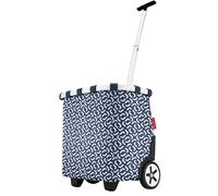 reisenthel carrycruiser in Signature Navy - Tragbarer Einkaufstrolley mit stabilem Aluminiumrahmen, Schultergurt und herausnehmbarer Netz-Innentasche - Aus wasserabweisendem Material