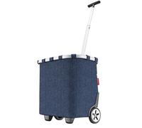 reisenthel carrycruiser herringbone dark blue - Einkaufstrolley Fischgräten Muster blau mit Teleskopstange - herringbone dark blue Blau