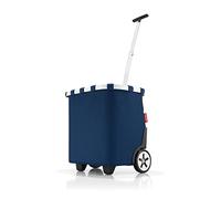 reisenthel carrycruiser in Dunkelblau - Tragbarer Einkaufstrolley mit stabilem Aluminiumrahmen, Schultergurt und herausnehmbarer Netz-Innentasche - Aus wasserabweisendem Material