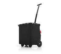 reisenthel carrycruiser in Schwarz - Tragbarer Einkaufstrolley mit stabilem Aluminiumrahmen, Schultergurt und herausnehmbarer Netz-Innentasche - Aus wasserabweisendem Material