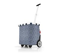 reisenthel carrycruiser in Signature Navy - Tragbarer Einkaufstrolley mit stabilem Aluminiumrahmen, Schultergurt und herausnehmbarer Netz-Innentasche - Aus wasserabweisendem Material