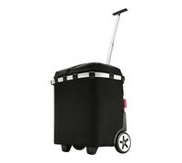 reisenthel carrycruiser iso in Schwarz - Tragbarer und verschließbarer Einkaufstrolley mit Kühlfunktion, stabilem Aluminiumrahmen, Schultergurt und herausnehmbarer Netz-Innentasche