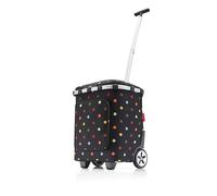 reisenthel carrycruiser Plus in dots - Tragbarer Einkaufstrolley mit Kühlfach, Schultergurt und herausnehmbarer Netz-Innentasche - Obermaterial aus recycelten PET-Flaschen