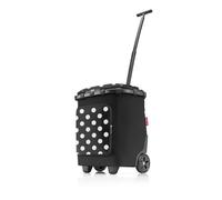 reisenthel carrycruiser Plus in Frame dots White - Tragbarer Einkaufstrolley mit Kühlfach, Schultergurt und herausnehmbarer Netz-Innentasche - Obermaterial aus recycelten PET-Flaschen