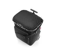 reisenthel carrycruiser Plus in Glossy dots Black - Tragbarer Einkaufstrolley mit Kühlfach, Schultergurt und herausnehmbarer Netz-Innentasche - Obermaterial aus recycelten PET-Flaschen
