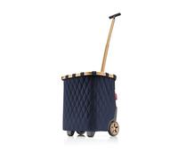 reisenthel carrycruiser Rhombus Midnight Gold - Tragbarer Einkaufstrolley mit stabilem Aluminiumrahmen, Schultergurt und herausnehmbarer Netz-Innentasche - Aus wasserabweisendem Material
