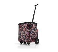 reisenthel carrycruiser Tragbarer Einkaufstrolley mit stabilem Aluminiumrahmen, Schultergurt und herausnehmbarer Netz-Innentasche Aus wasserabweisendem Material, Farbe:Paisley Black