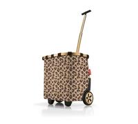 reisenthel carrycruiser Tragbarer Einkaufstrolley mit stabilem Aluminiumrahmen, Schultergurt und herausnehmbarer Netz-Innentasche Aus wasserabweisendem Material, Farbe:Frame Leo Macchiato
