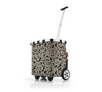 reisenthel carrycruiser Tragbarer Einkaufstrolley mit stabilem Aluminiumrahmen, Schultergurt und herausnehmbarer Netz-Innentasche Aus wasserabweisendem Material, Couleur:Baroque Marble