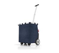 reisenthel carrycruiser Twist Navy - Tragbarer Einkaufstrolley mit stabilem Aluminiumrahmen, Schultergurt und herausnehmbarer Netz-Innentasche - Aus wasserabweisendem Material