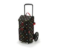 reisenthel citycruiser Set (Rack + Bag) Tasche Dots + Rack Black - Praktische Einkaufstasche mit Mehreren großen Fächern - Wird mit dem Gepäckträger als Set verkauft