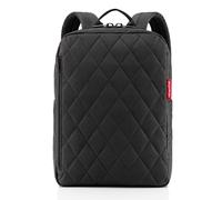 reisenthel classic backpack M rhombus black - durchdachter Rucksack, modernes Design mit Netzrücken - rechteckiger Boden für Stabilität, Couleur:rhombus black