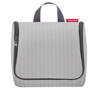 reisenthel toiletbag - praktischer Kulturbeutel mit Haken, wasserabweisendes Material, Couleur:Herringbone Grey