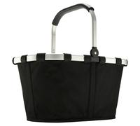 Reisenthel Einkaufskorb 22 Liter CARRYBAG BLACK, Schwarz - Polyester - Aluminium - 48 x 29 cm - faltbar - mit Griff