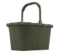 Reisenthel Einkaufskorb 22 Liter CARRYBAG CORD DARK MATCHA, 48 x 29 cm - Dunkelgrün - Polyester - Aluminium - faltbar - mit Griff