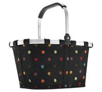 Reisenthel Einkaufskorb 22 Liter CARRYBAG DOTS, Mehrfarbig - Schwarz - Polyester - Aluminium - 48 x 29 cm - faltbar - mit Griff