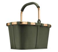 Reisenthel Einkaufskorb 22 Liter CARRYBAG FOREST GOLD, 48 x 29 cm - Goldgelb - Grün - Polyester - Aluminium - faltbar - mit Griff