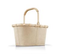 Reisenthel Einkaufskorb 22 Liter CARRYBAG FRAME CORD, 48 x 29 cm - Sandfarben - Polyester - Aluminium - faltbar - mit Griff