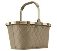 Reisenthel Einkaufskorb 22 Liter CARRYBAG FRAME RHOMBUS OLIVE, Olivgrün - Polyester - Aluminium - 48 x 29 cm - faltbar - mit Griff