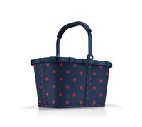 Reisenthel Einkaufskorb 22 Liter CARRYBAG MIXED DOTS RED, 48 x 29 cm - Blau - Rot - Polyester - Aluminium - faltbar - mit Griff