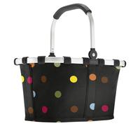 Reisenthel Einkaufskorb 5 Liter CARRYBAG XS DOTS, Mehrfarbig - Schwarz - Polyester - Aluminium - 33 x 21 cm - faltbar - mit Griff