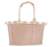 Reisenthel Einkaufskorb 5 Liter CARRYBAG XS FRAME TWIST COFFEE, 33 x 21 cm - Beige - Polyester - Aluminium - faltbar - mit Griff