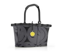 Reisenthel Einkaufskorb 5 Liter CARRYBAG XS SMILEY GREY, 33 x 21 cm - Grau - Polyester - Aluminium - faltbar - mit Griff