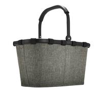reisenthel carrybag in Twist Silver - Stabiler Einkaufskorb mit viel Stauraum und praktischer Innentasche - Elegantes und wasserabweisendes Design