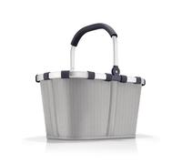 reisenthel Einkaufskorb CARRYBAG 22l Heringbone Grau - Volumen 22l - Rahmen Aluminium - Silber - Farbe Bezug Heringbone Grau