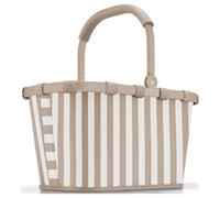 reisenthel carrybag summerstripes coffee - Stabiler Einkaufskorb mit viel Stauraum und praktischer Innentasche - Elegantes und wasserabweisendes Design