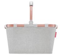 Reisenthel Einkaufskorb Carrybag frame twist sky rose, Grau, Roségold, Kunststoff, Textil, 22 L, rechteckig, 49x29x28 cm, Freizeit, Koffer & Taschen, Einkaufskörbe