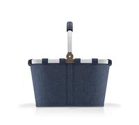 Reisenthel Einkaufskorb Carrybag herringbone dark blue, Dunkelblau, Textil, 22 L, quadratisch, 49x29x28 cm, Freizeit, Koffer & Taschen, Einkaufskörbe
