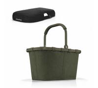 reisenthel Einkaufskorb Tasche Korb carrybag cord dark matcha BK5057 + Cover schwaz BP7003