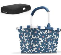 reisenthel Einkaufskorb Tasche Korb carrybag frame daisy blue BK4105 + cover