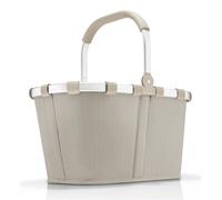 Einkaufskorb carrybag by reisenthel - stylischer Shopping Korb im Fischgrätenmuster - herringbone sand M beige